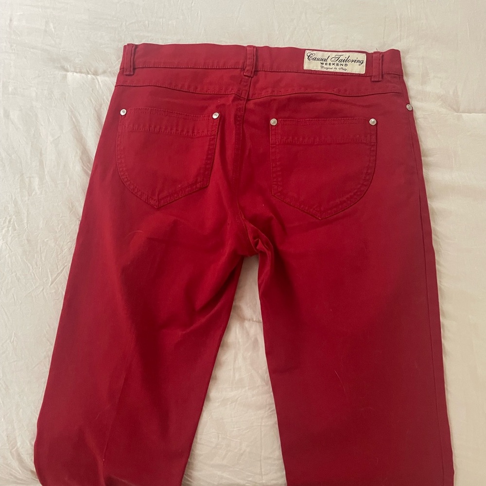 MaxMara Weekend Vibrant Red Pants - Picture 4 of 5
